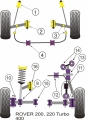 Silentbloky Powerflex Rover 200 Series / 400 Series Rear Upper Outer Link Hub Bush (16)