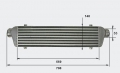 Intercooler FMIC 700 x 140 x 65mm (550 x 140 x 65mm) - výstupy 55mm