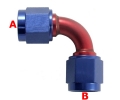 Spojovací fitinka koleno 90° D-10 (AN10) 7/8x14-UNF - D-10 (AN10) 7/8x14-UNF samice-samice