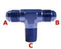 T rozbočovač 2x D-06 (AN6) 9/16x18-UNF - 1x 1/8-NPT