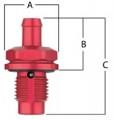 Odvětrávací ventil do nádrže D-06 (9/16x18-UNF) s vývodem na hadici 7mm
