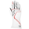 Závodní rukavice Alpinestars Tech 1 Race - bílé/červené | 