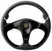 Volant Momo Nero 350mm - černý/černý - kůže | High performance parts