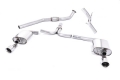 Catback výfuk Milltek Audi A4 B8 2.0 TFSI S-line 2WD/Quattro Tiptronic Sedan/Avant (08-11) - verze bez rezonátoru - koncovky leštěné Dual | High performance parts
