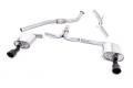 Catback výfuk Milltek Audi A4 B8 2.0 TFSI S-line 2WD/Quattro Tiptronic Sedan/Avant (08-11) - verze bez rezonátoru - koncovky černé Dual | High performance parts