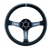Sportovní volant SW015L - 350mm kůže / 63mm - černý/černý (šedý proužek) | High performance parts