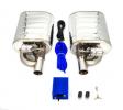 Koncové tlumiče výfuku s výfukovou klapkou ProRacing - nerez - 63,5mm - pravý a levý (OBD) | High performance parts