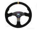 Sportovní volant Epman - 350mm semiš - černý/černý (žlutý proužek) | High performance parts