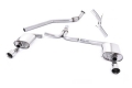 Catback výfuk Milltek Audi A4 B8 2.0 TFSI S-line 2WD/Quattro manuál Sedan/Avant (08-11) - verze bez rezonátoru - koncovky leštěné Dual | High performance parts