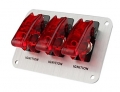Startovací panel hliníkový - 3x přepínač kill switch | 