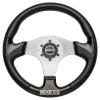 Volant Sparco Helios P222 345mm - černý/stříbrný - PU | 