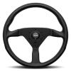 Volant Momo Montecarlo 350mm - černý/černý - kůže | 