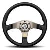 Volant Momo Tuner 320mm - černý/antracit - kůže (homologace) | 
