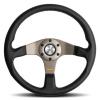 Volant Momo Tuner 350mm - černý/antracit - kůže (homologace) | 