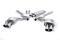 Catback výfuk Milltek Ford Mustang 5.0 V8 GT Fastback (15-18) - verze s rezonátorem - koncovky leštěné Quad (Roush) | 