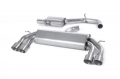 Catback výfuk Milltek VW Golf 7 R 2.0 TSI 300PS (14-16) - verze s rezonátorem Race - koncovky titanové modré | 