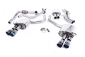 Catback výfuk Milltek Audi S4 B9 3.0 TFSI V6 Sedan/Avant bez sport. difer. (16-) - verze s rezonátorem - koncovky titanové modré GT90 (homologace) | 
