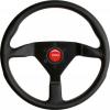 Volant Momo Montecarlo 350mm - černý/červený - kůže | 