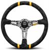 Volant Momo Ultra 350mm - černý/žlutý - semiš | 