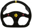 Volant Momo Modell 30/30 B 320mm - černý/černý - semiš (s tlačítky) | 