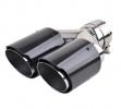 Koncovka výfuku Jap Parts karbonová - kulatá zkosená duální průměr 2x 89mm - montážní průměr 63,5mm |