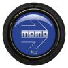 Tlačítko klaksonu Momo pro sportovní volant - modré/stříbrné | 