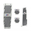 Pedály ProRacing pro BMW 3-Series E30 / E36 / E46 / E90 / E91 / E92 / E93 s logem M technik - manuální převodovka - stříbrné | 